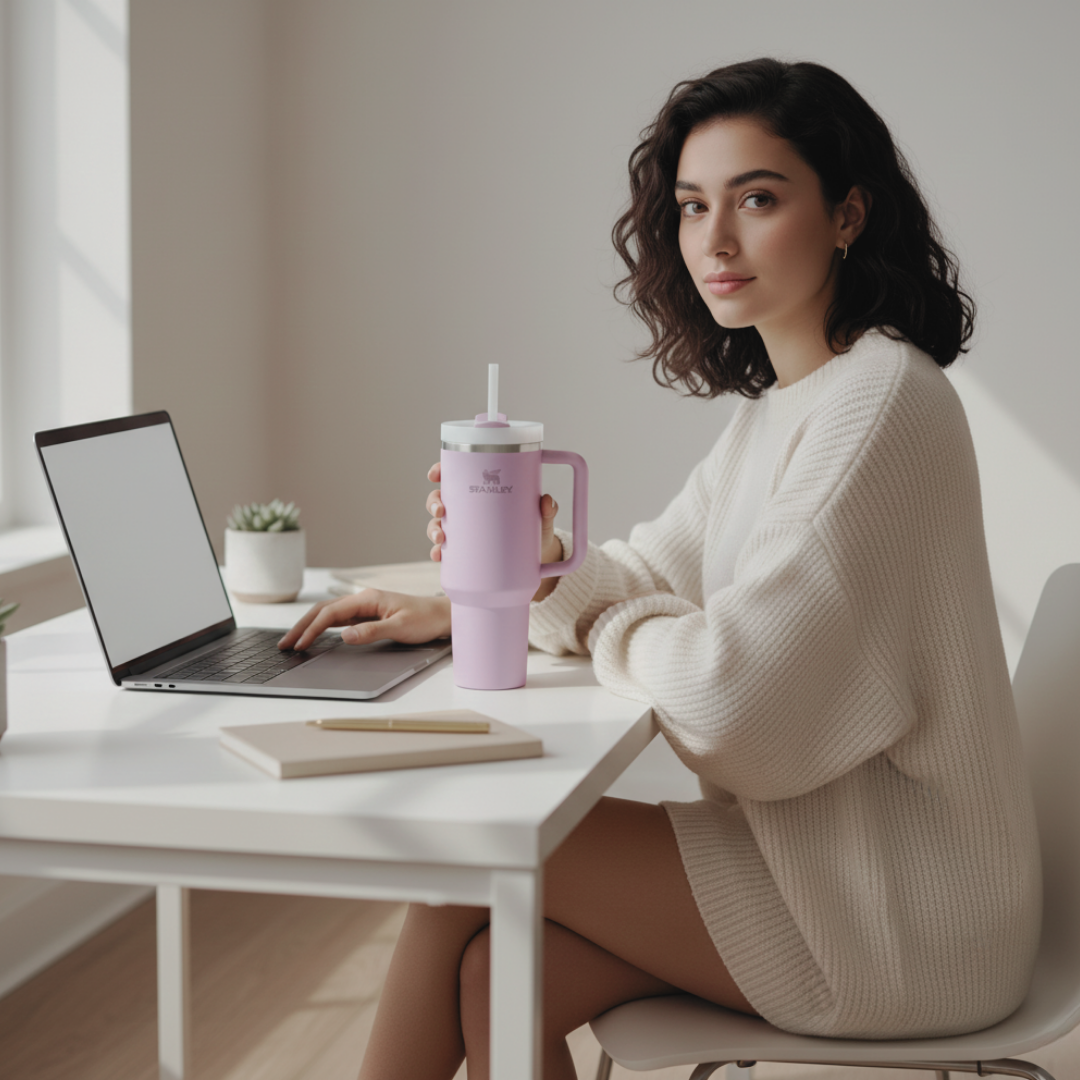 Lila renk Stanley termos