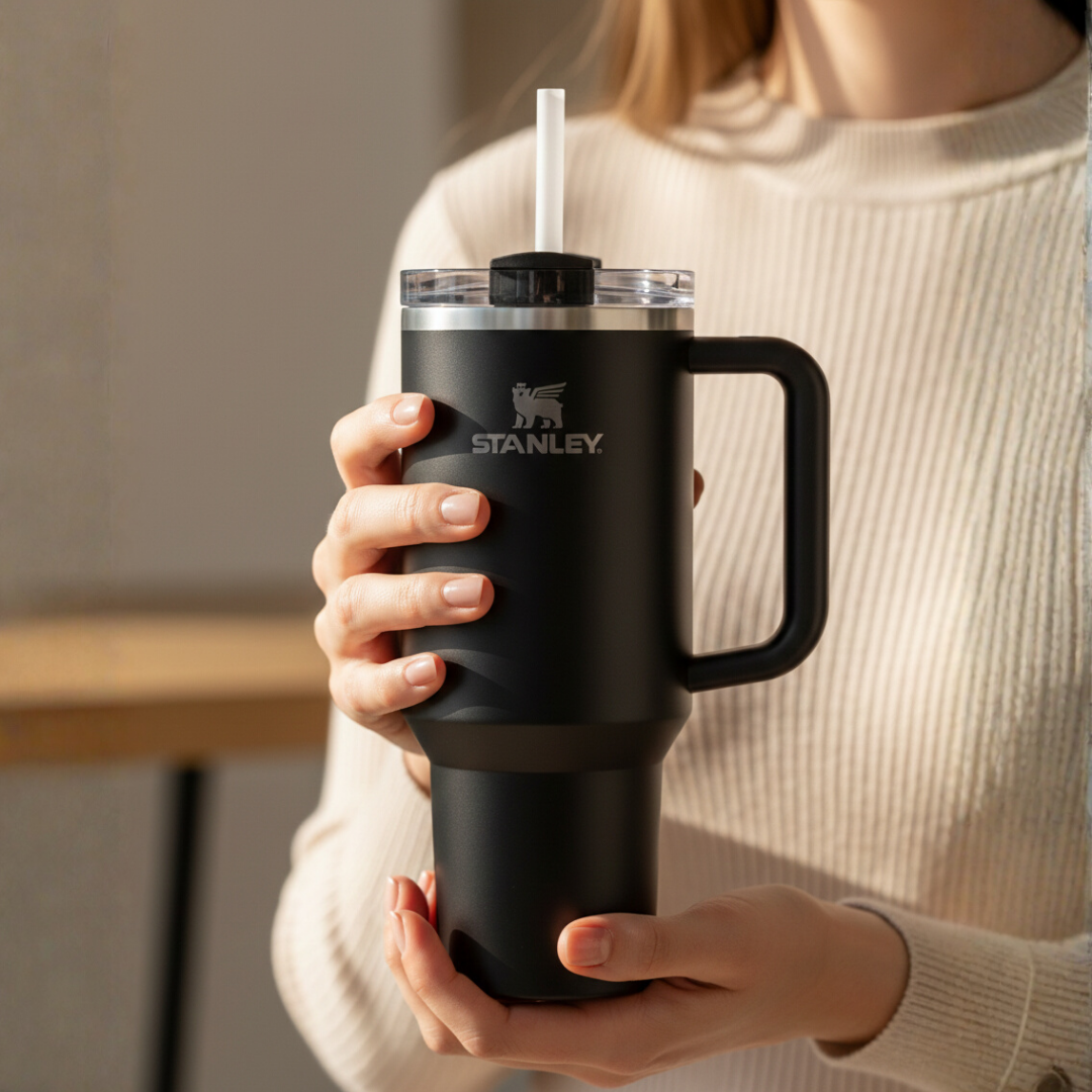 Siyah renk Stanley termos