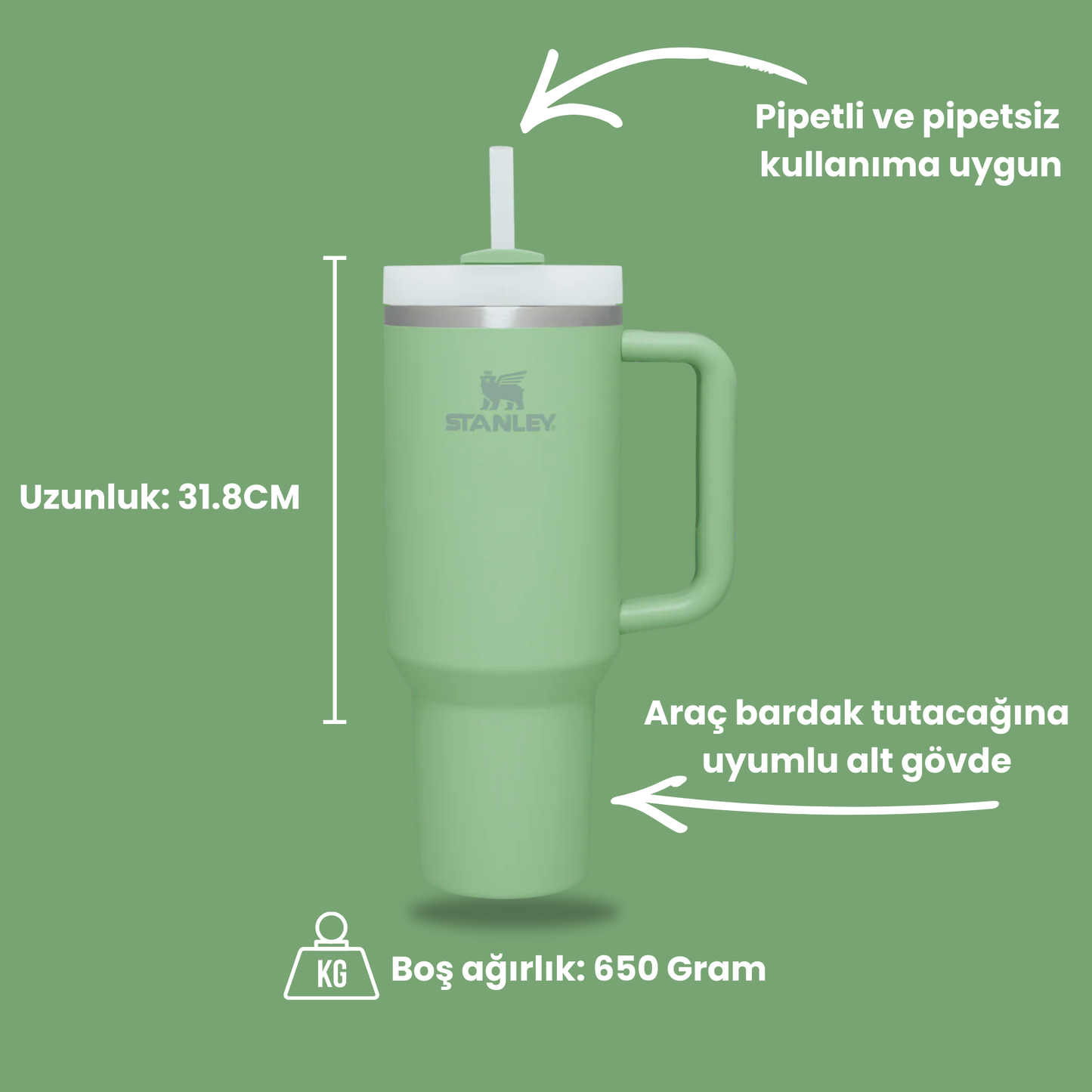 Yeşil renk Stanley termos