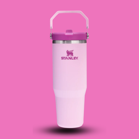 Stanley Flip Straw Termos. 0.900ml İçten Gizli Pipetli Pembe Renk