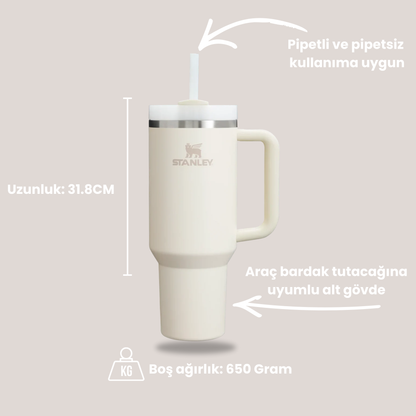 Krem renk Stanley termos