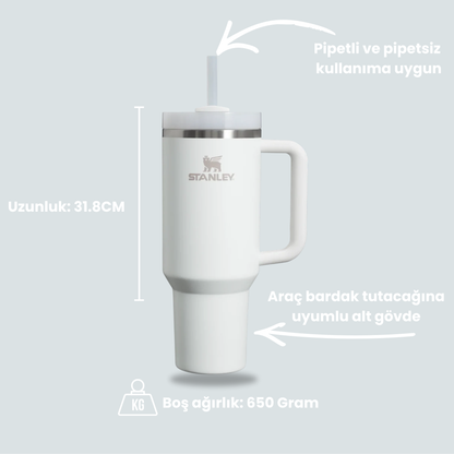 Beyaz renk Stanley termos