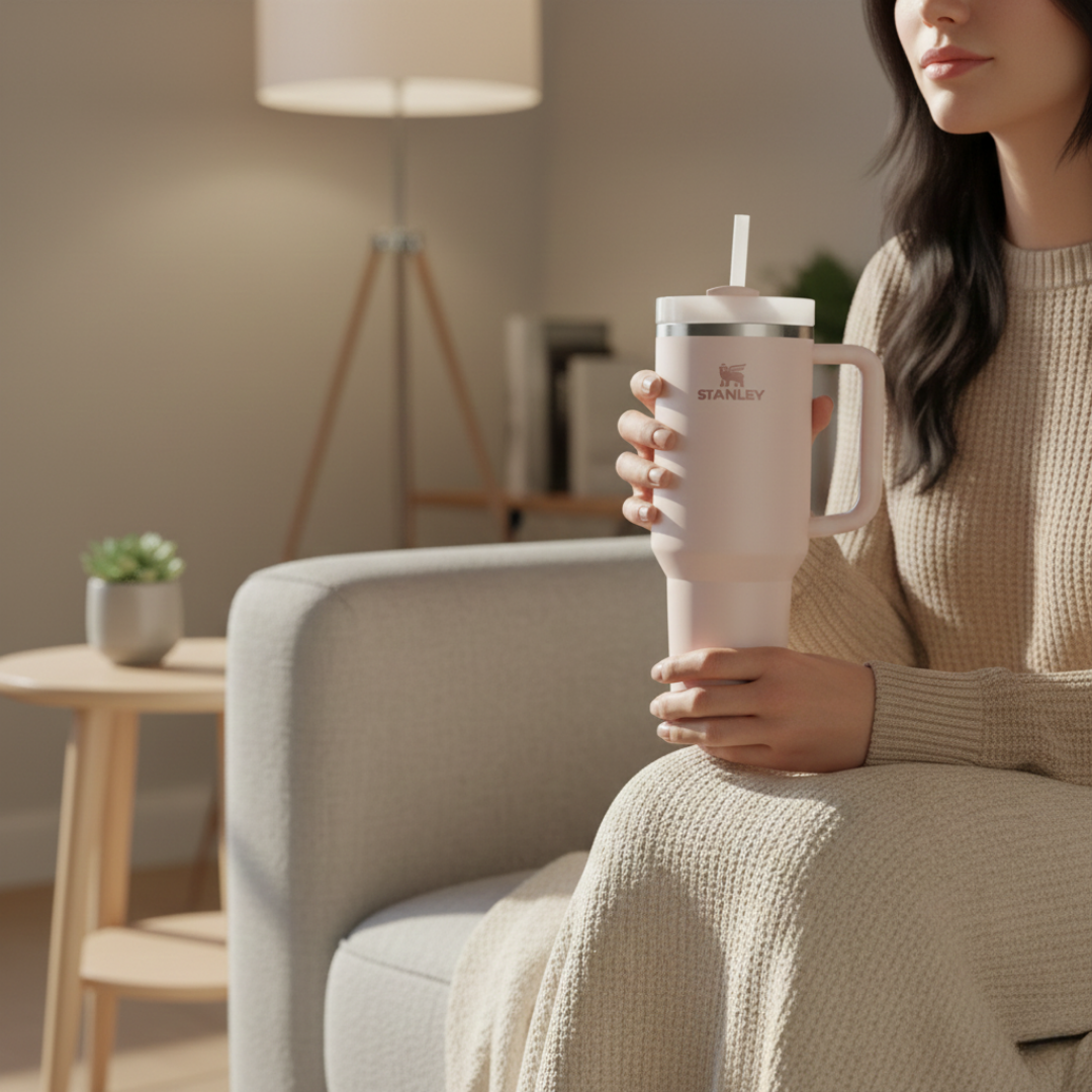 Toz Pembe renk Stanley termos