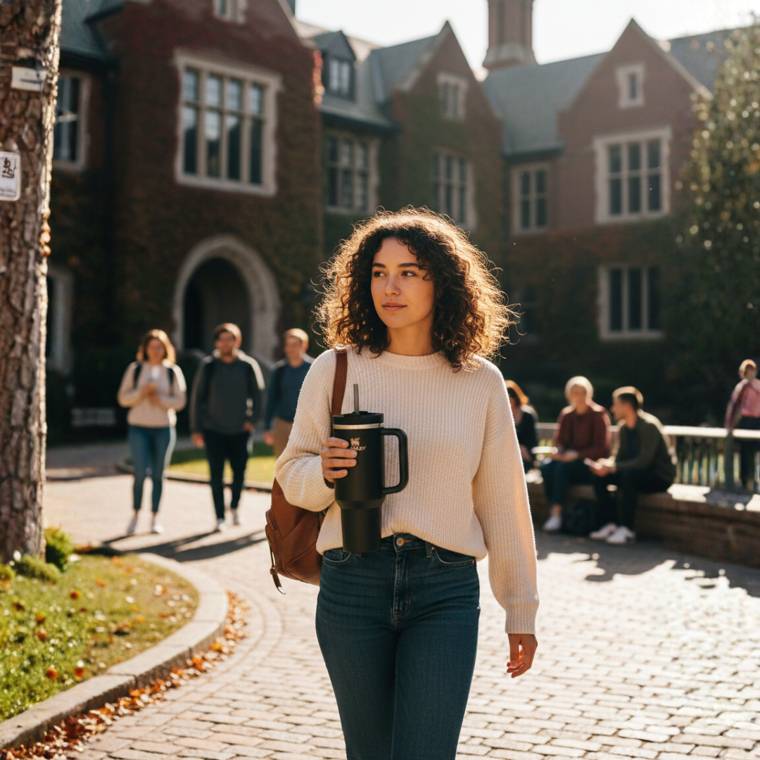 Siyah renk Stanley termos