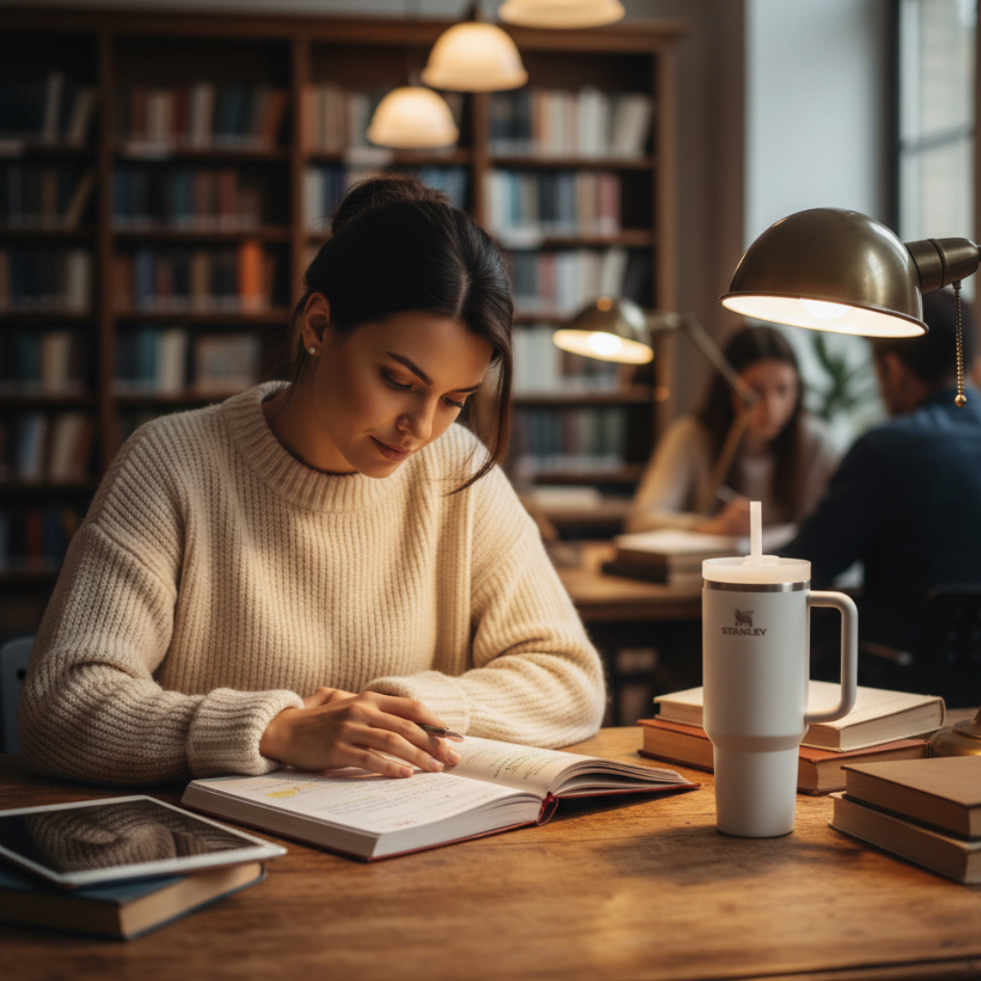 Beyaz renk Stanley termos