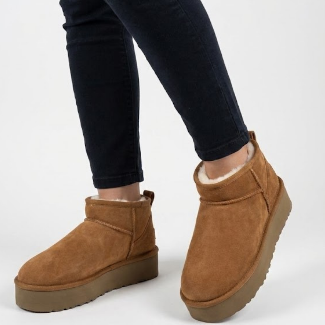 İthal Ugg Kadın Kışlık Bot - Kahverengi