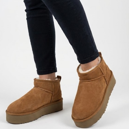 İthal Ugg Kadın Kışlık Bot - Kahverengi