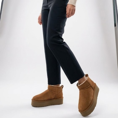 İthal Ugg Kadın Kışlık Bot - Kahverengi