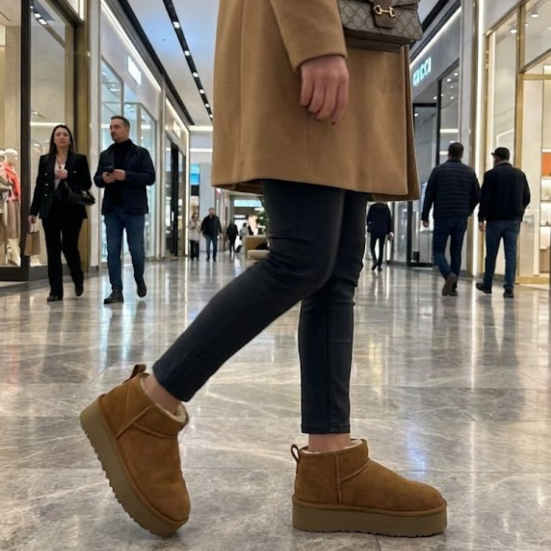 İthal Ugg Kadın Kışlık Bot - Kahverengi