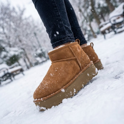 İthal Ugg Kadın Kışlık Bot - Kahverengi