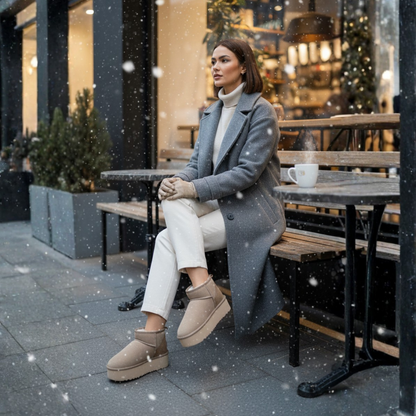 İthal Ugg Kadın Kışlık Bot - Bej