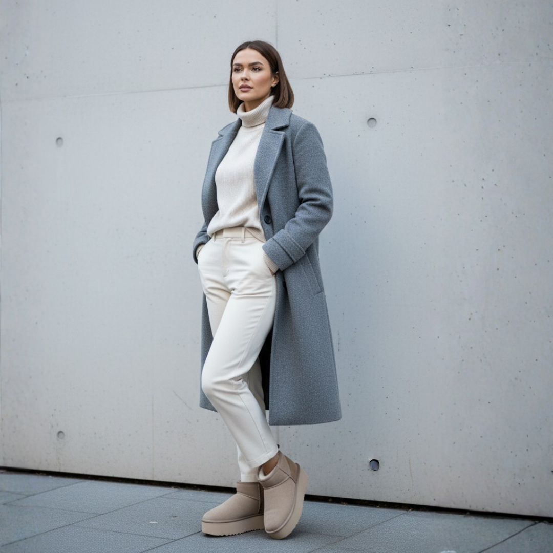 İthal Ugg Kadın Kışlık Bot - Bej