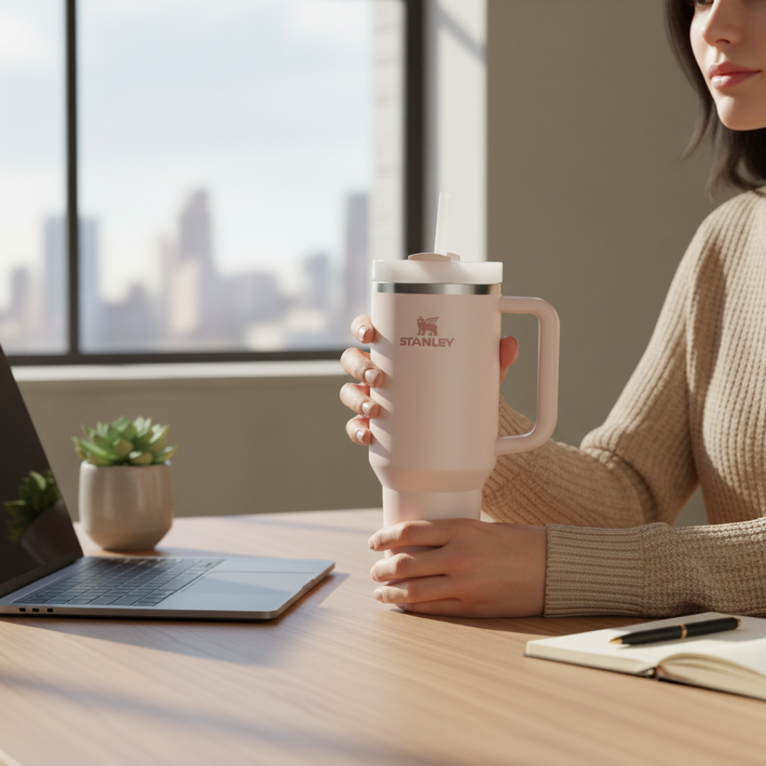 Toz Pembe renk Stanley termos